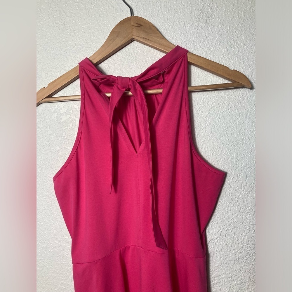 Ouges hot pink halter top dress fit and flare min… - image 8